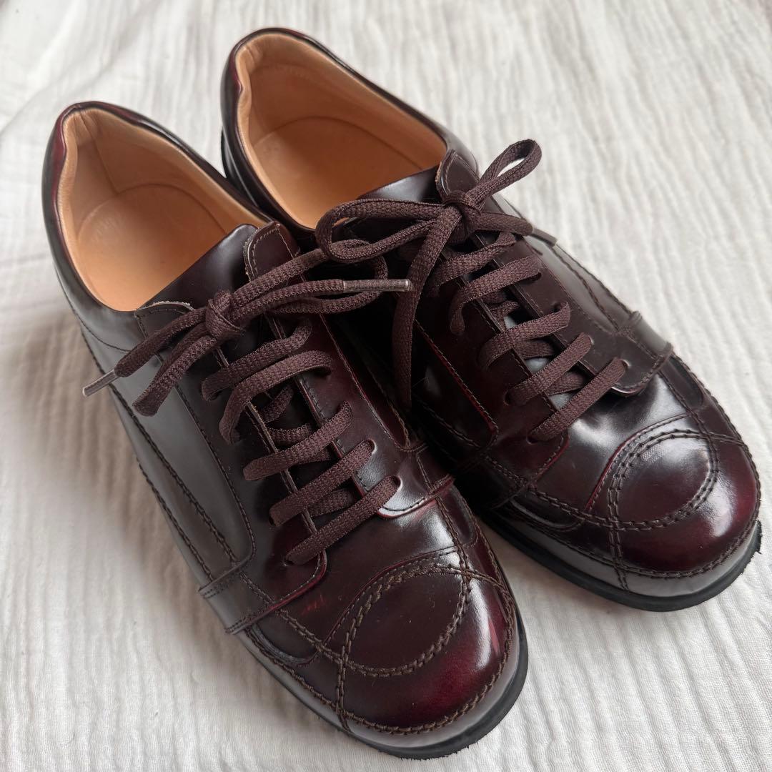 美品☆BENESU/ベネシュ/ブラウン/レディース/ドレスシューズ/レザー/24 NU+ 春の新色ベージュ レースアップ シューズ マニッシュシューズ