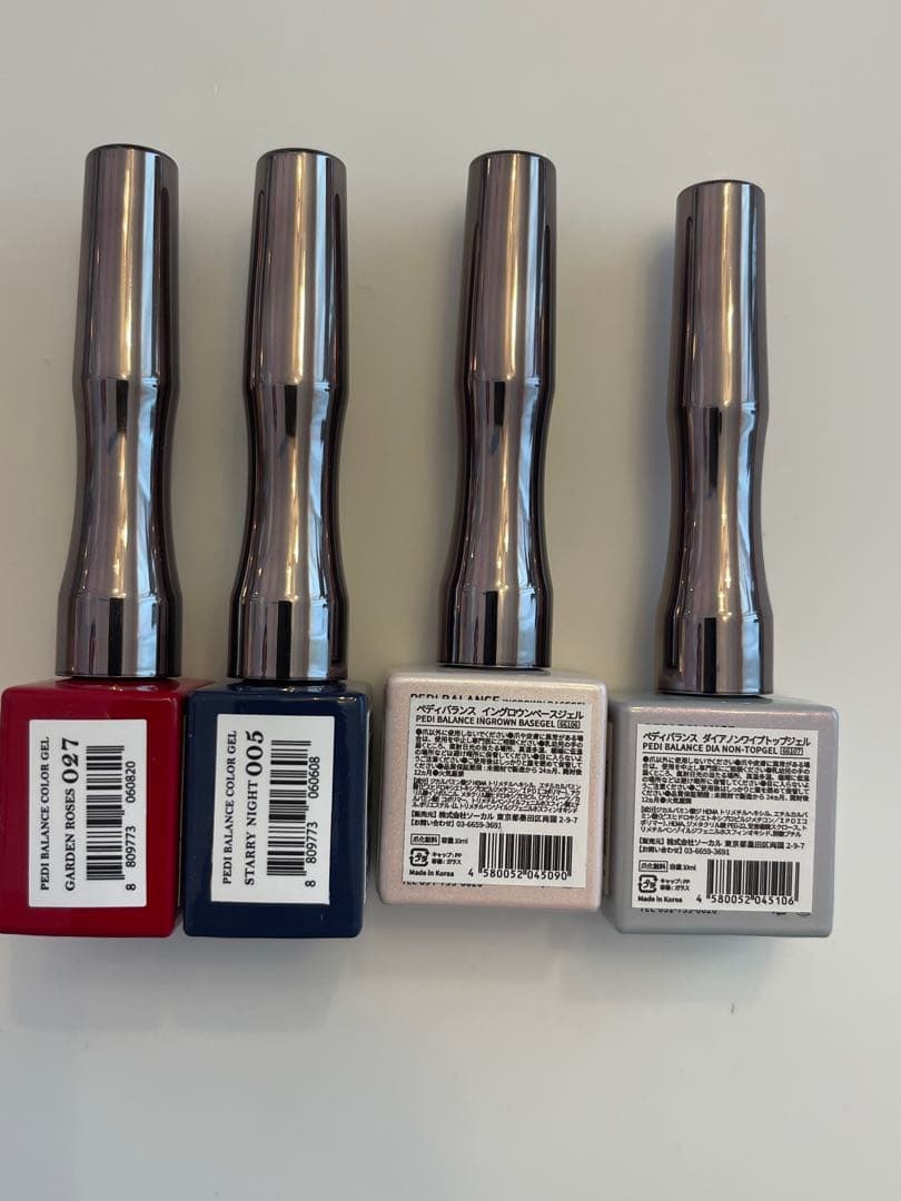 Pedi Balance（ペディバランス）ベース、トップ、レッドネイビー巻き爪