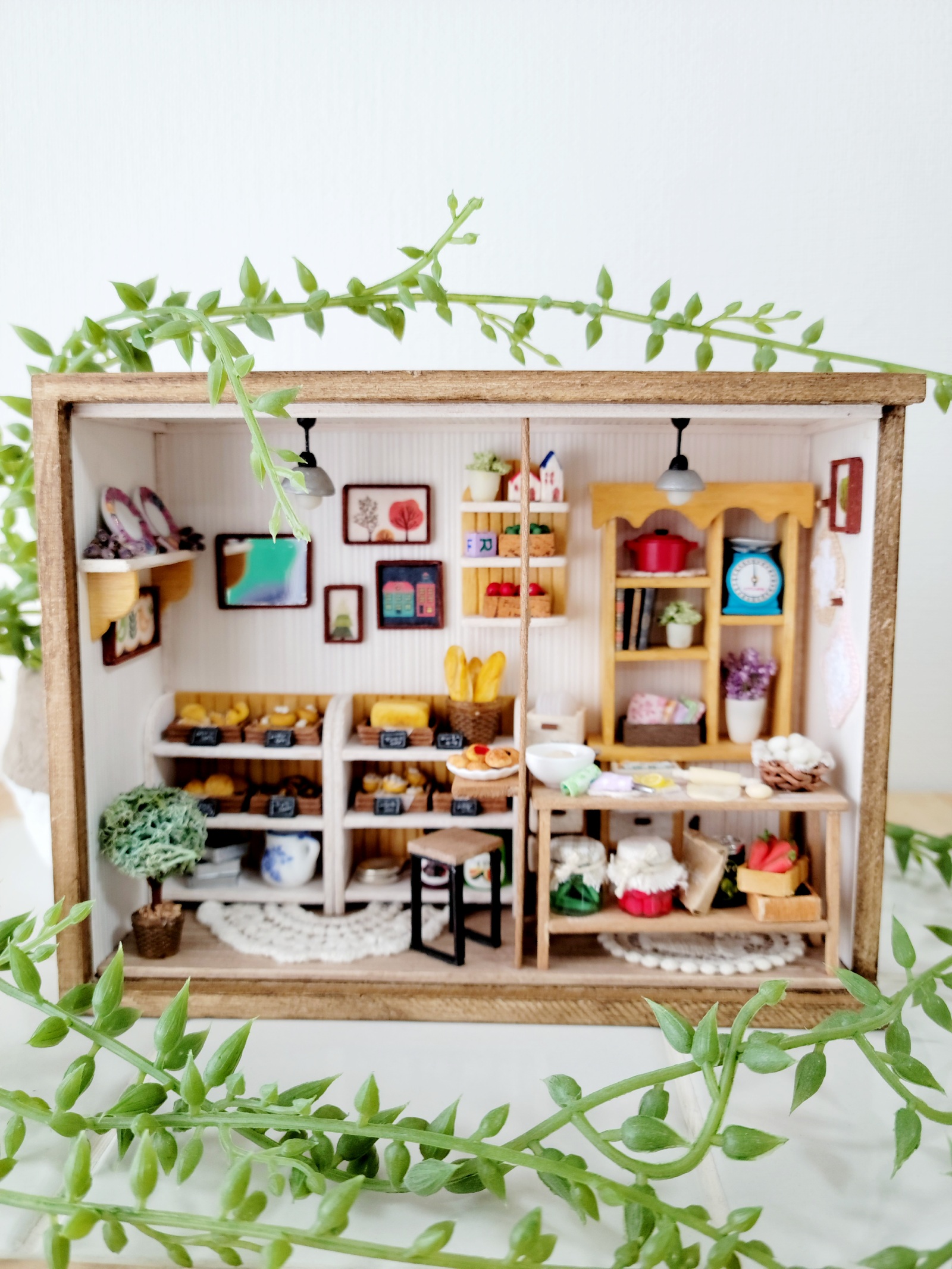 ミニチュアパン屋さん③ミニチュアドールハウス🍞壁掛けに変更可
