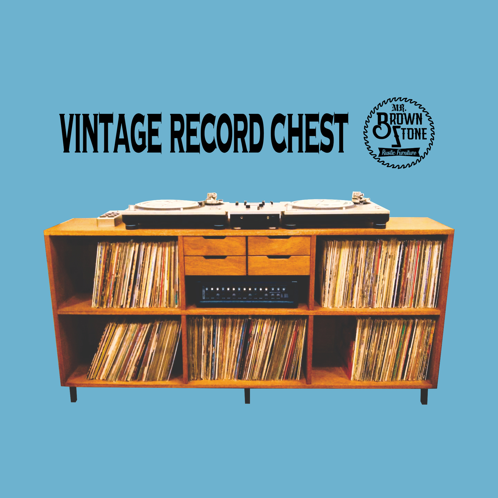 VINTAGE RECORD CHEST サイズ変更可能‼︎ レコードラック 本棚