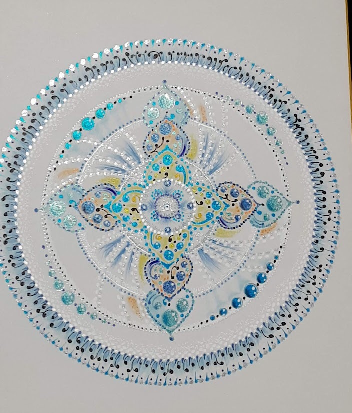 五十嵐由家 曼陀羅画145 「メルカバの大車輪」 - 五十嵐由家 GALLERY