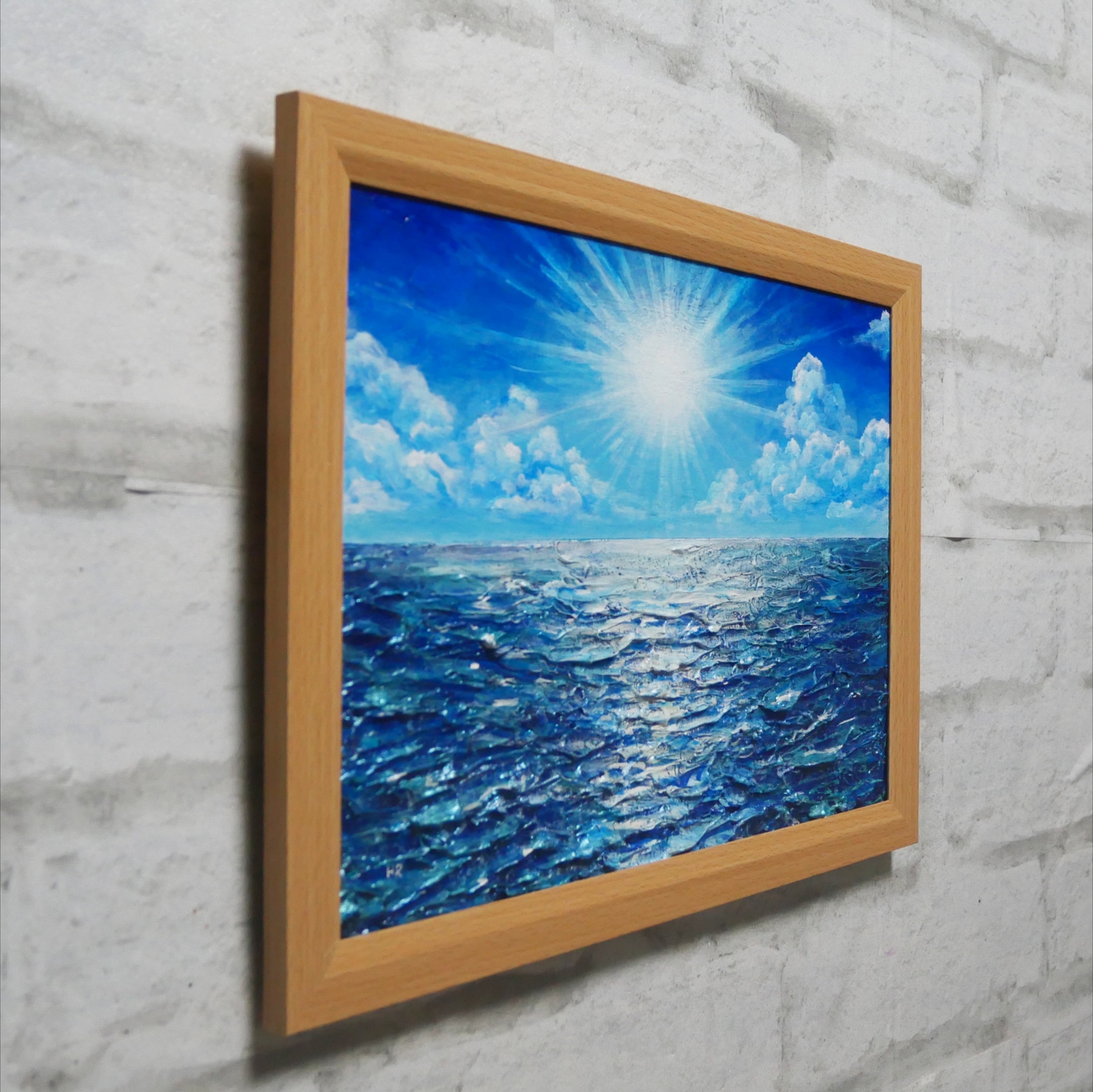 油絵 油彩 油彩画 絵 絵画 【輝きの海】 - HR | minne byGMOペパボ