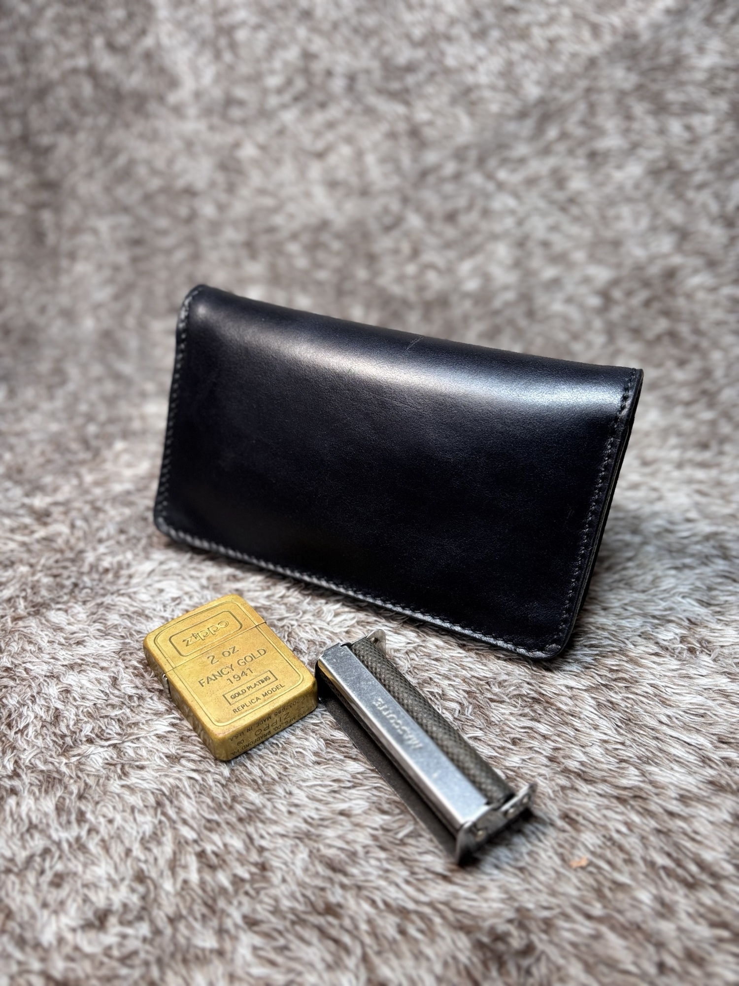 ◎柔らかい二つ折り.スムース革シャグポーチ◎ - Jarikoikstory