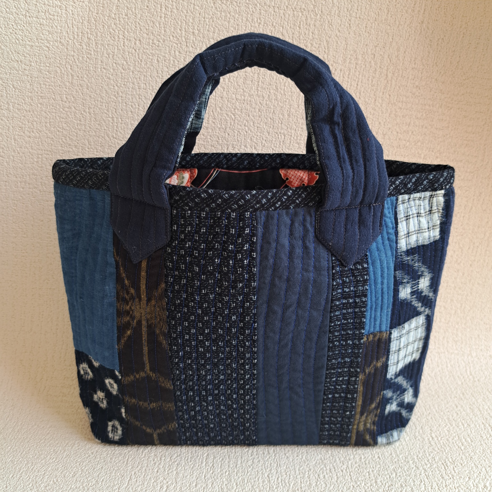 先染め布のベージュ系パッチワークバッグ - KUUNA71'S GALLERY | minne