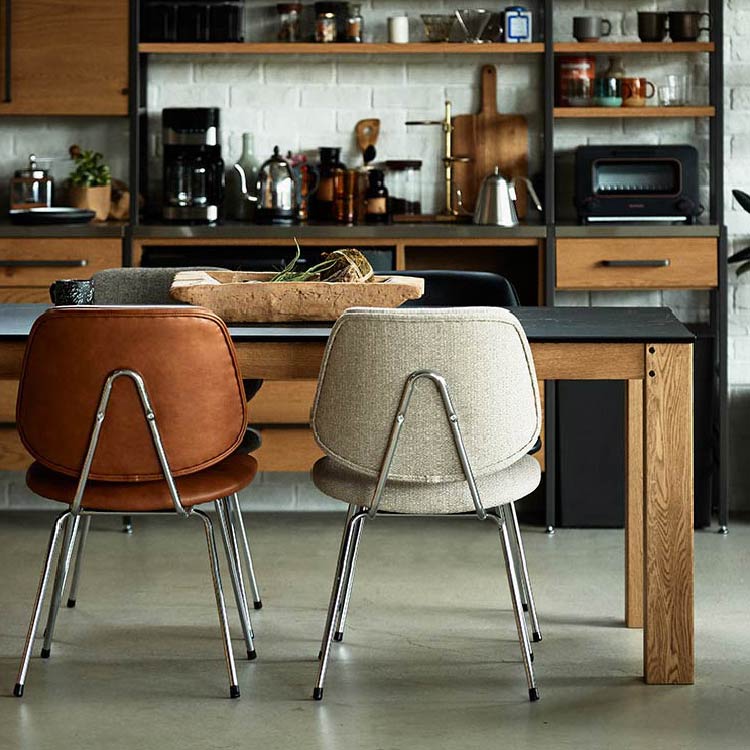 アボック ダイニングチェア 肘無 クロム脚 | 家具・インテリア通販