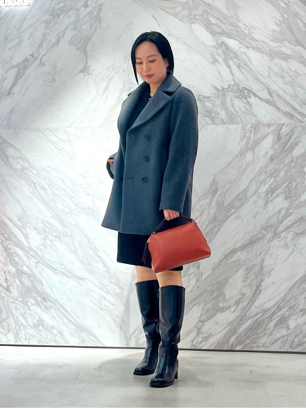 ループ千鳥ツイードPコート （ピーコート）｜ANAYI / アナイ