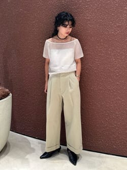 6(ROKU)＞コットン チノ ワイド パンツ