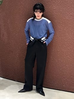 6(ROKU)＞コットン チノ パンツ ブラック