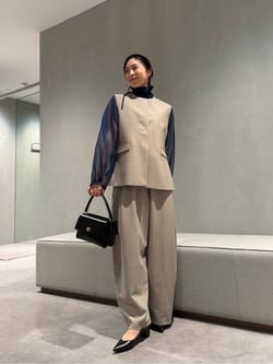 ラッフルカラー 2WAY ブラウス