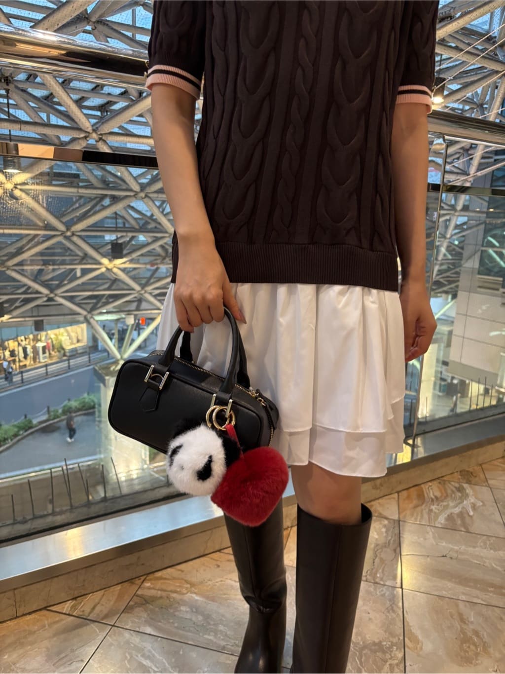 スタッフコーディネート】ケーブルスキッパーレイヤードミニワンピース