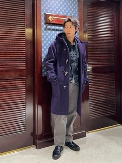 ウール カットパイルヘリンボーン ダッフルコート Made in UK | Brooks