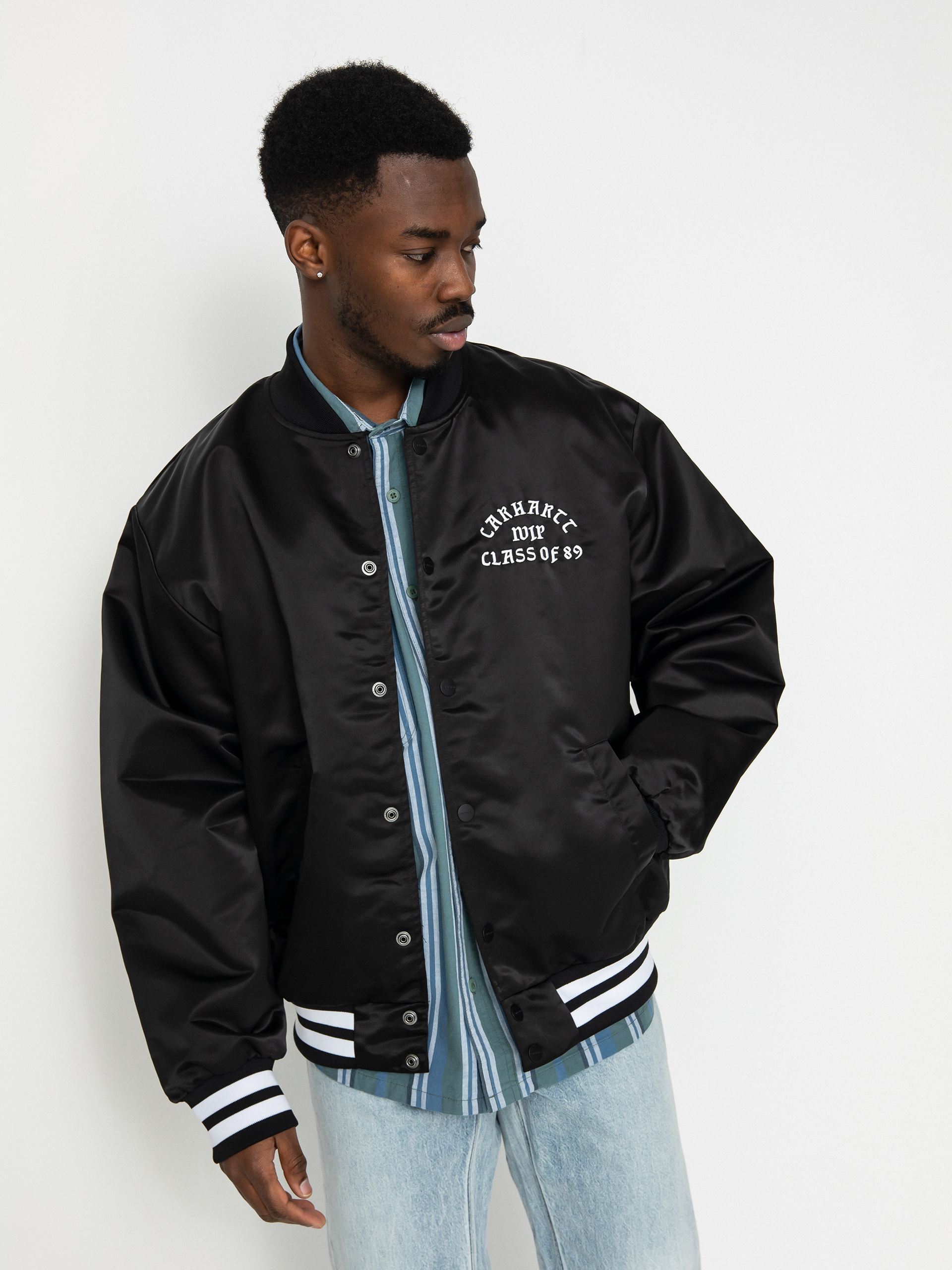 Carhartt WIP Class of 89 Bomber Jacket - black (black/white)