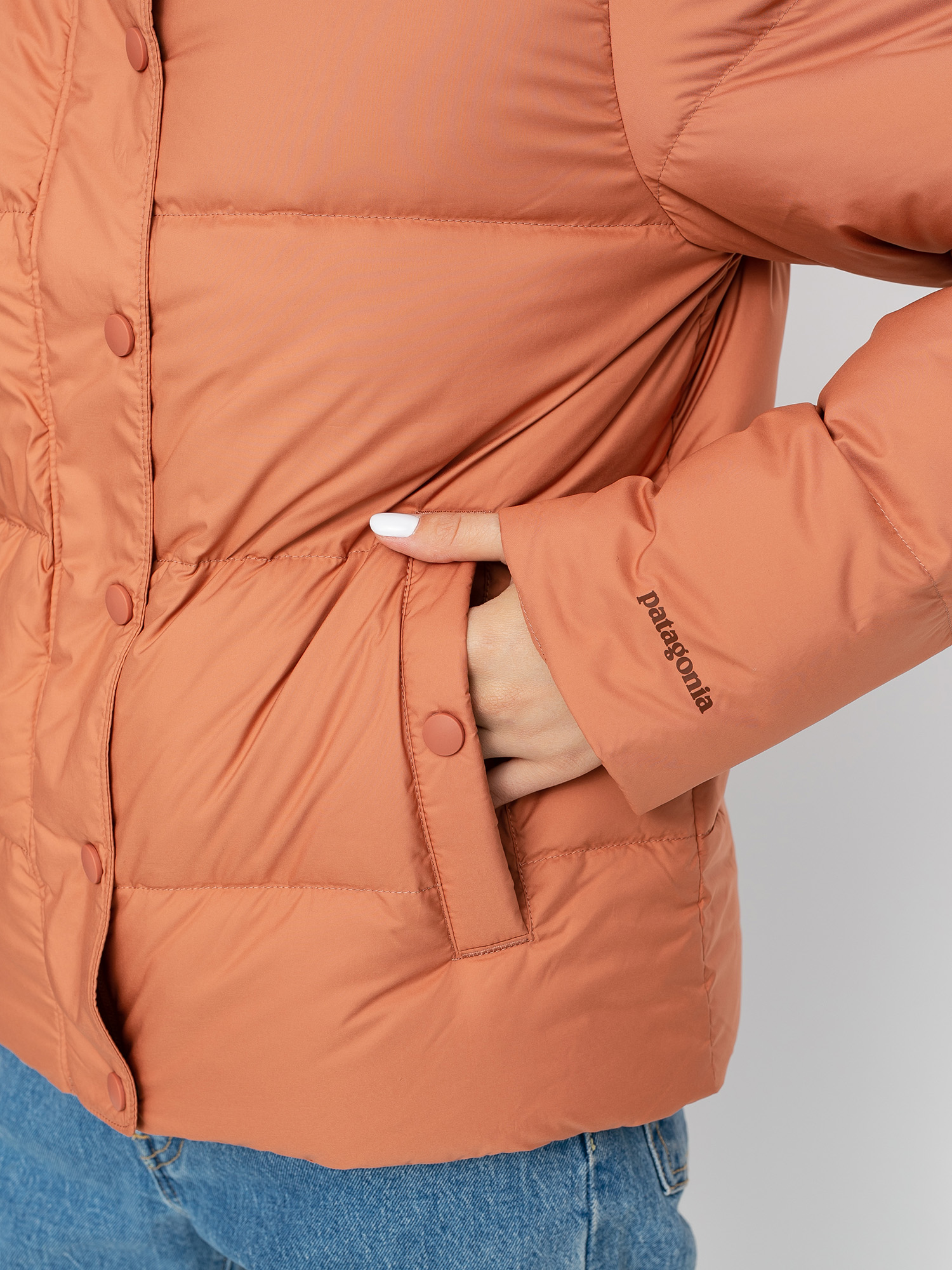 Patagonia Silent Down Jacket Wmn - orange (century pink)