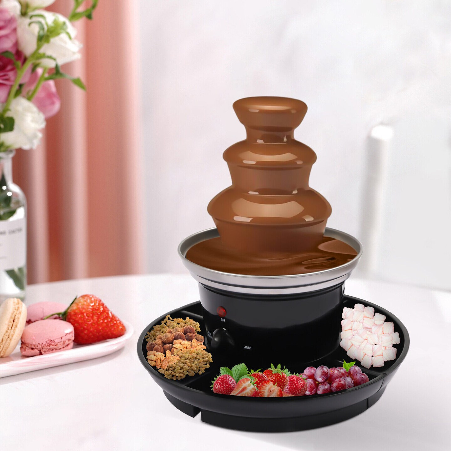 Kitcheniva 3 Tier Stainless Steel Luxury Cheese Chocolate Fountain