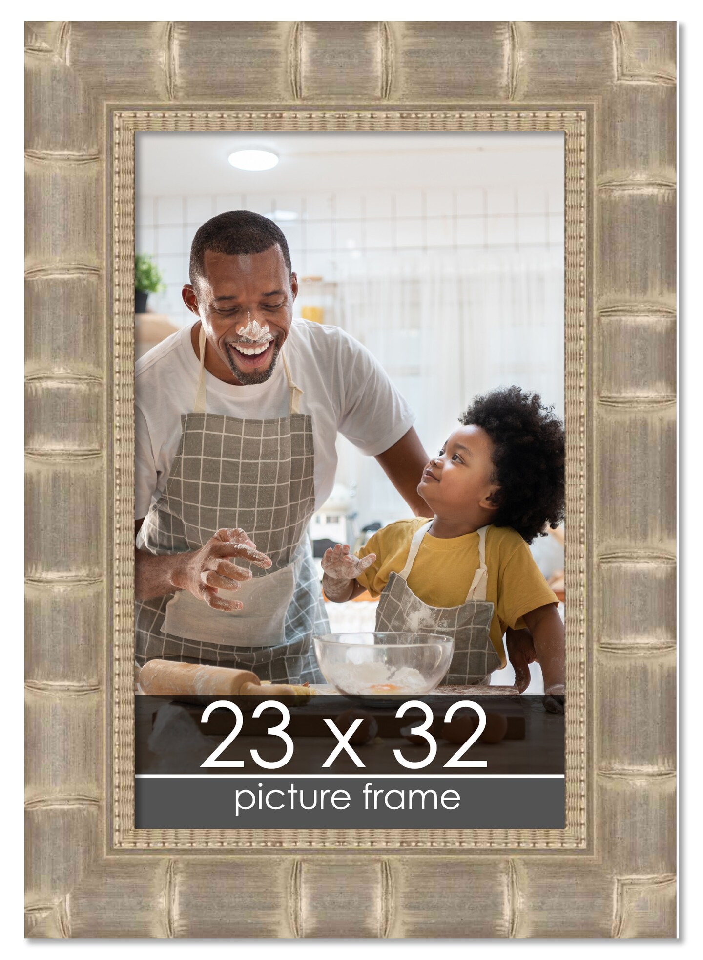23x32 Wide Bamboo Picture Frame with UV-Resistant Acrylic & Acid