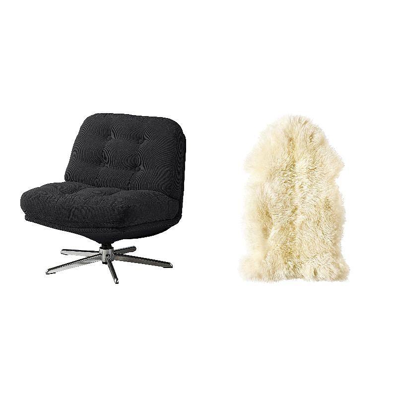DYVLINGE swivel easy chair Kelinge black - IKEA