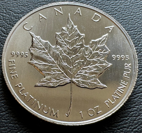 メイプルリーフ プラチナ貨 1990 年 1オンス エリザベス女王 カナダ