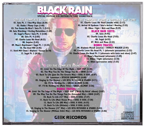Black Rain (1989) 3CD Special Edition Score and Soundtrack