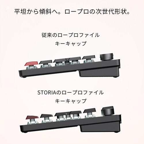 STORIA Gaming Low-profile Keyboard Comet75 Black | ichainjapan