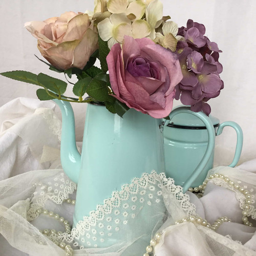 フランス アンティーク ホーロー カフェティエール コーヒーポット