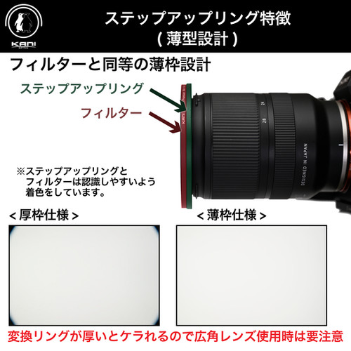 Step up ring 95-112mm | ロカ・デザイン -KANI正規代理店-