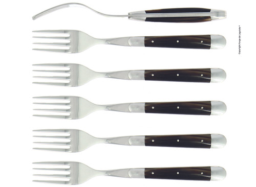 カトラリー24本セット 牛角ハンドル 黒 | LAGUIOLE