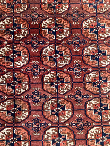 トルクメン テッケ族 (テケ族) トライバルラグ トルクメニスタン 1900