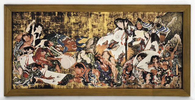 カジュアル美術館＞須佐之男命厄神退治之図（推定復元図） 葛飾北斎