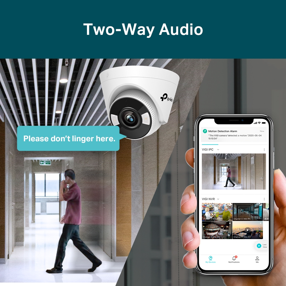 VIGI C450 | VIGI 5MP Full-Color Turret Network Camera | TP-Link India