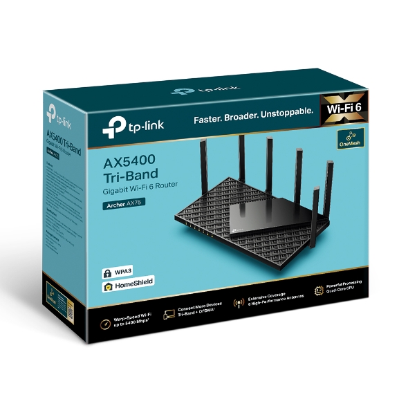 Archer AX75 | AX5400 Tri-Band Wi-Fi 6 Router | TP-Link