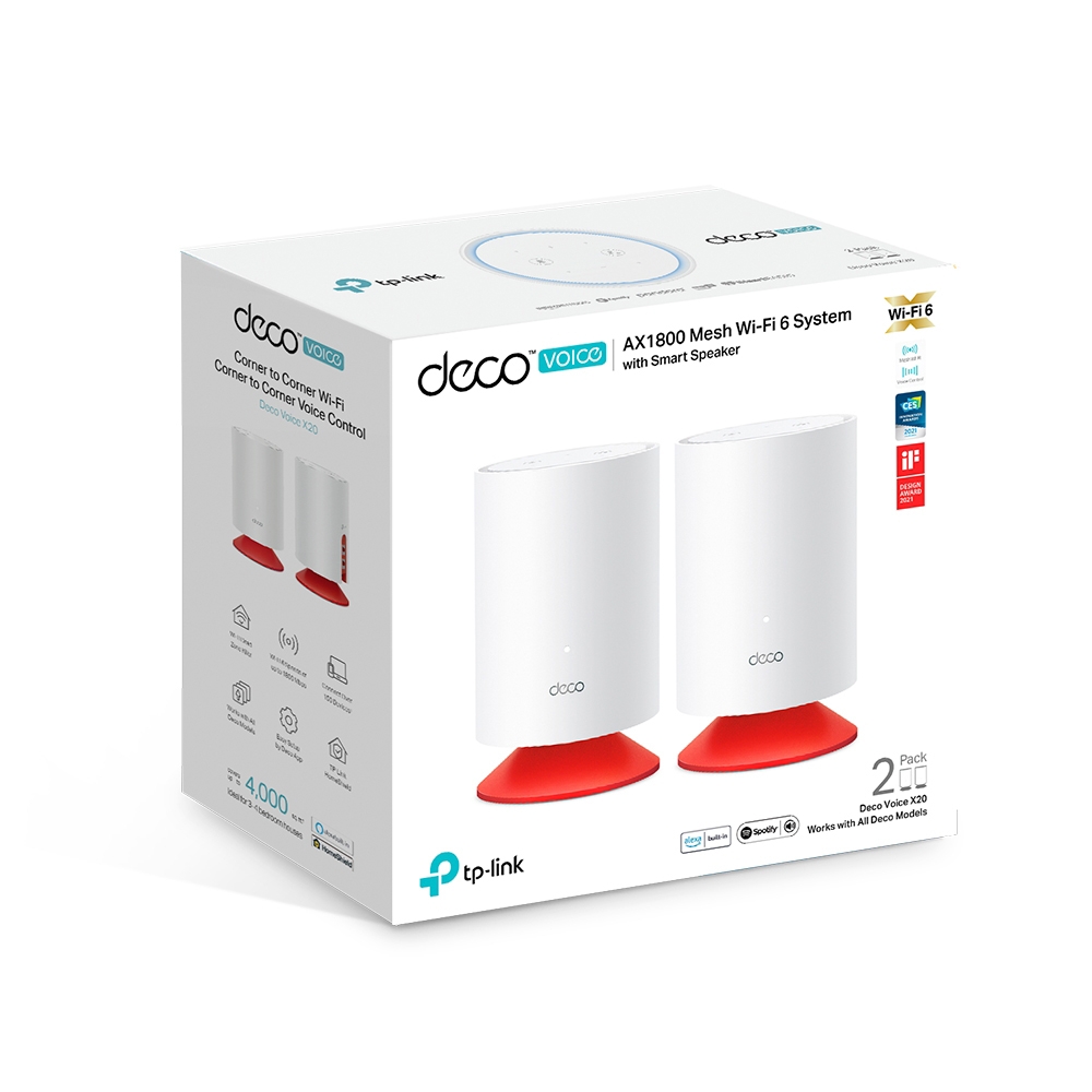 Deco Voice X20 | Alexa搭載 AX1800 メッシュWi-Fi 6システム | TP