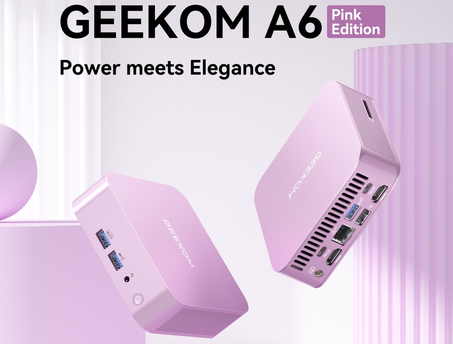 Save big on the GEEKOM A6 Pink Edition Mini PC with AMD's Ryzen 7