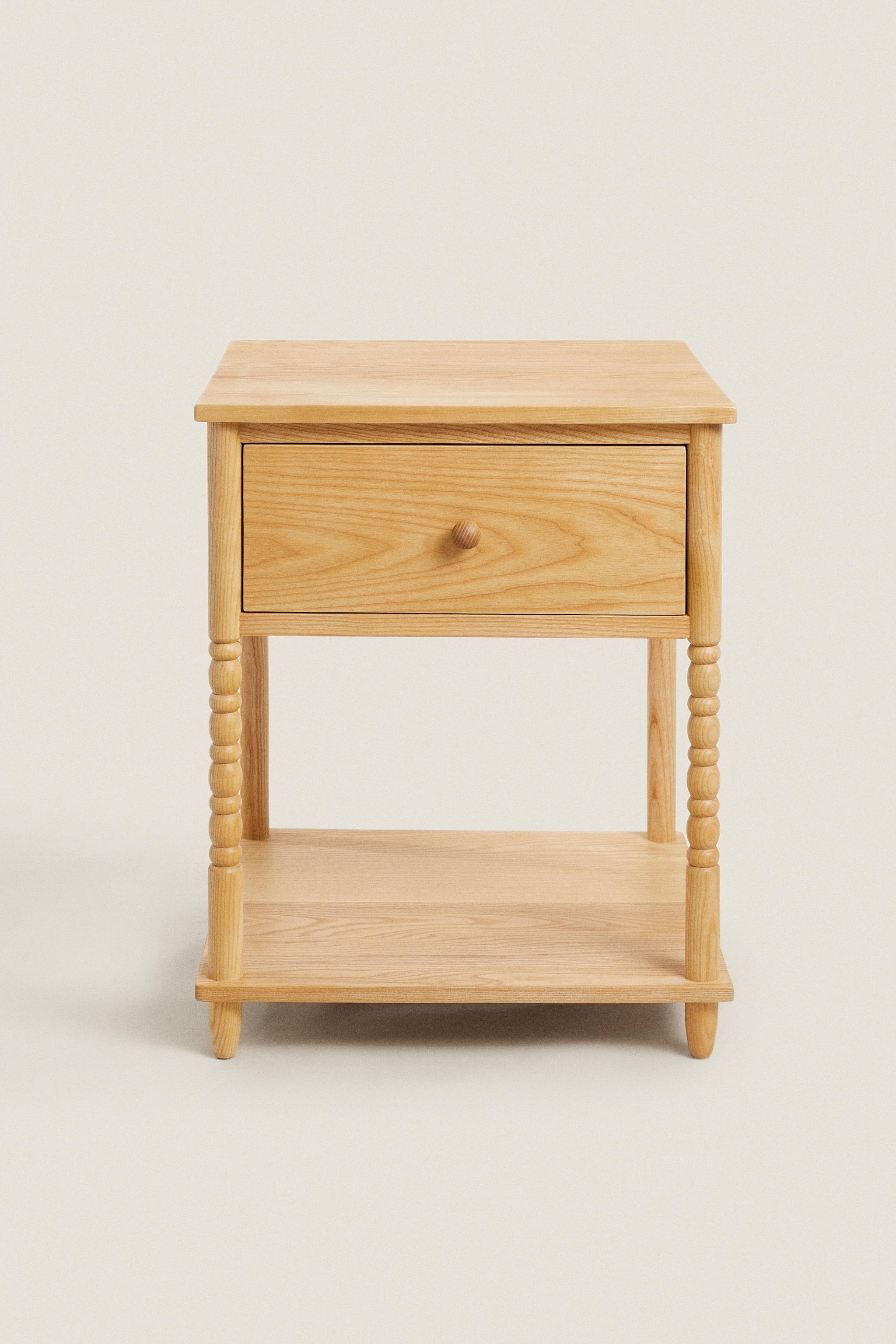 ウッド ベッドサイドテーブル - ライトベージュ | ZARA Japan / 日本