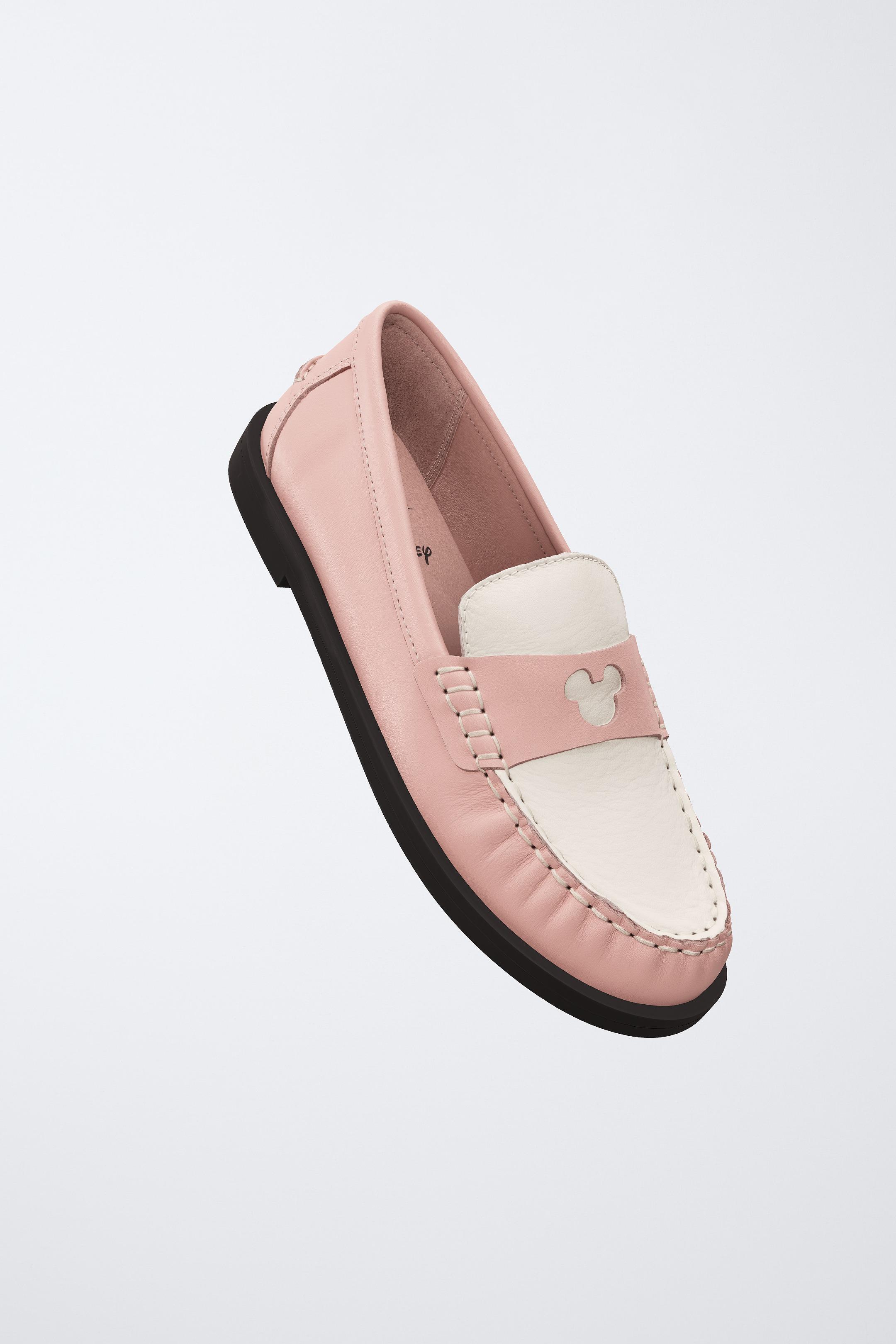 LEATHER LOAFERS HARRY LAMBERT FOR ZARA X DISNEY - Pink | ZARA