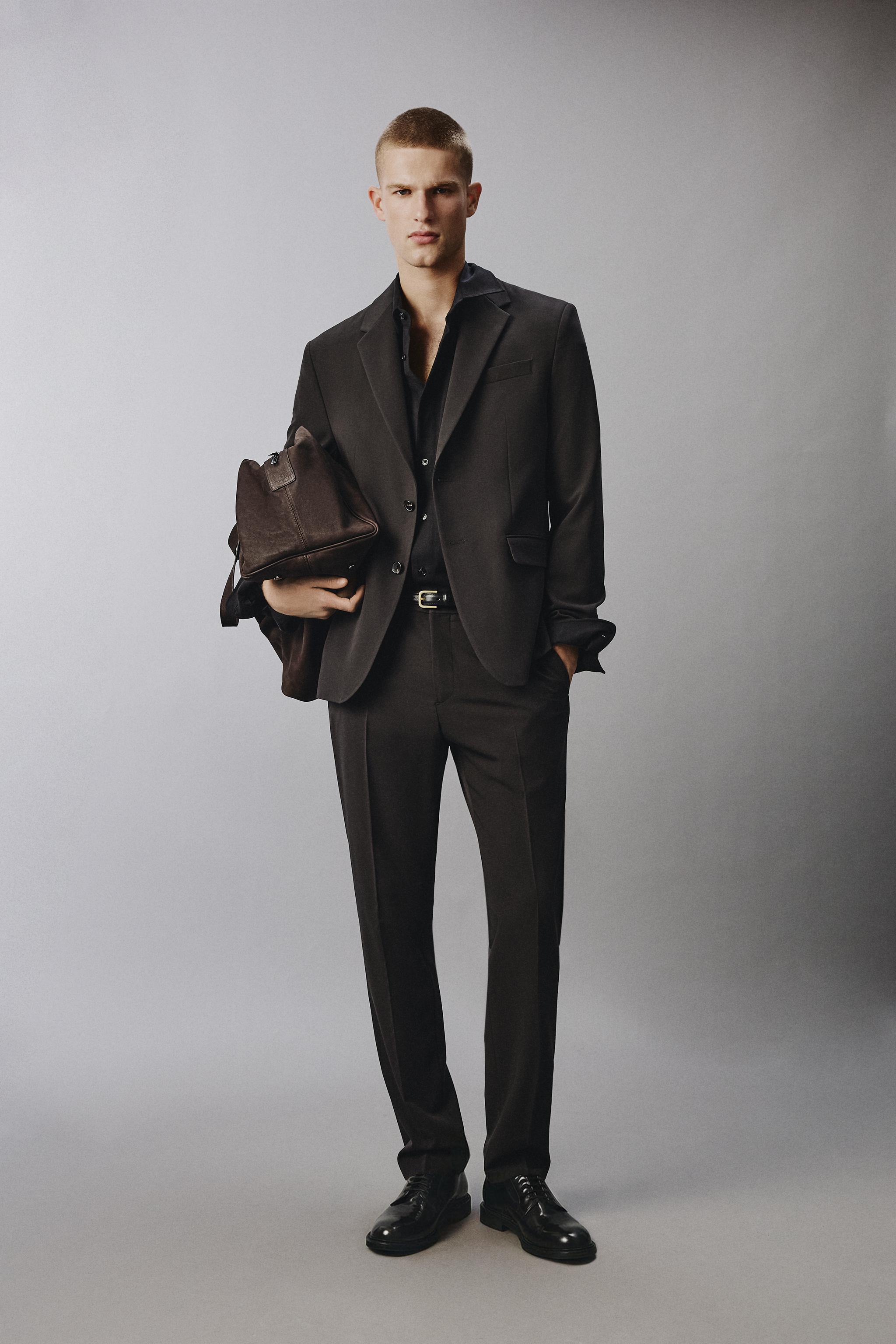 コンフォートスーツブレザー - ダークブラウン | ZARA Japan / 日本