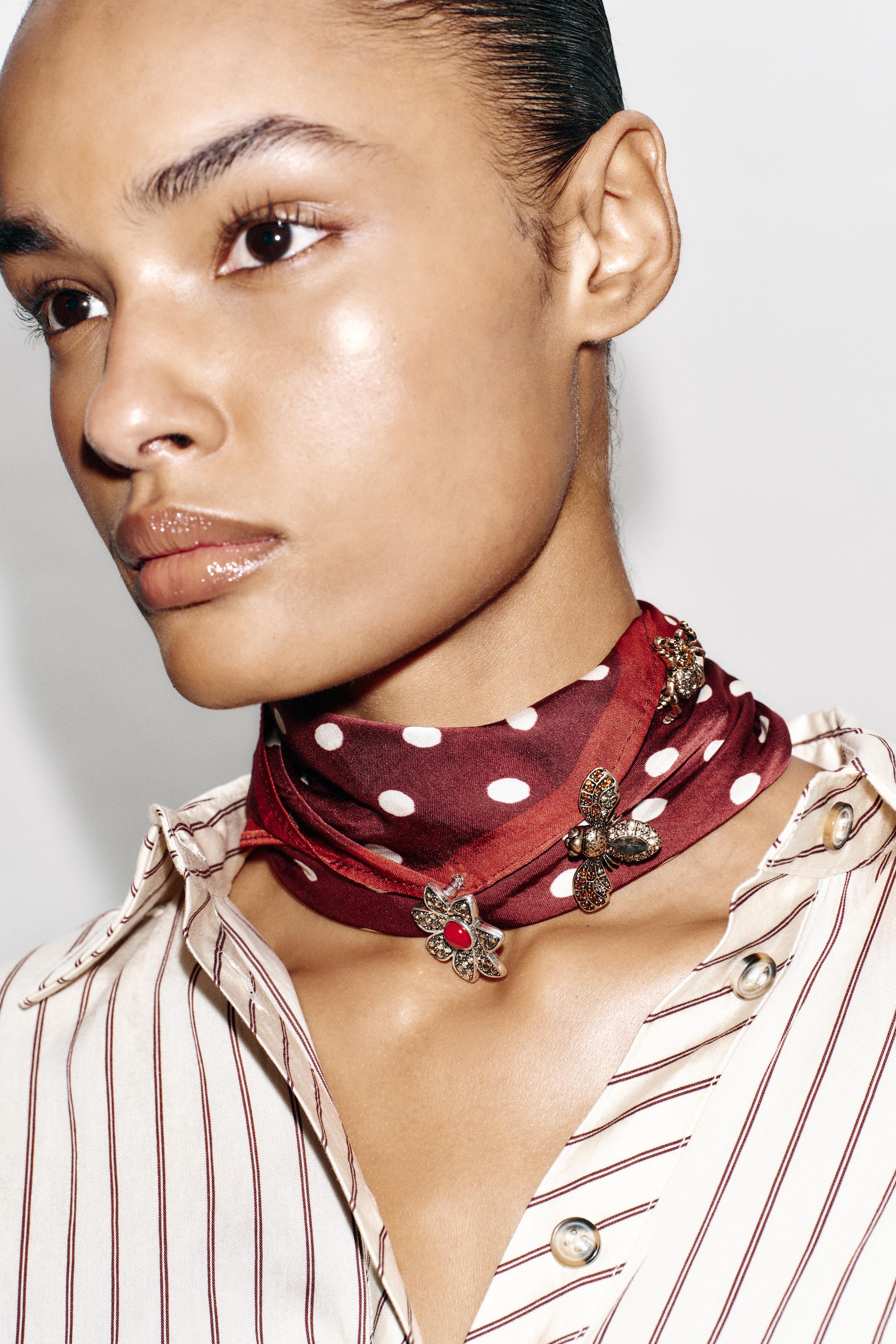 フラワー&昆虫ブローチ 3個セット - ゴールド/シルバー | ZARA Japan