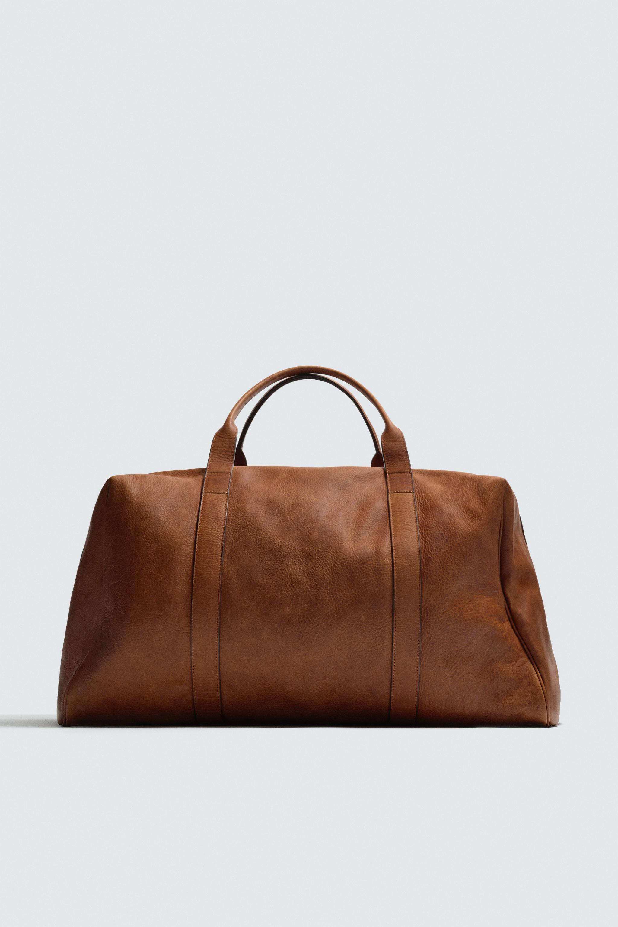 XL LEATHER HANDBAG LIMITED EDITION - Brown | ZARA Canada