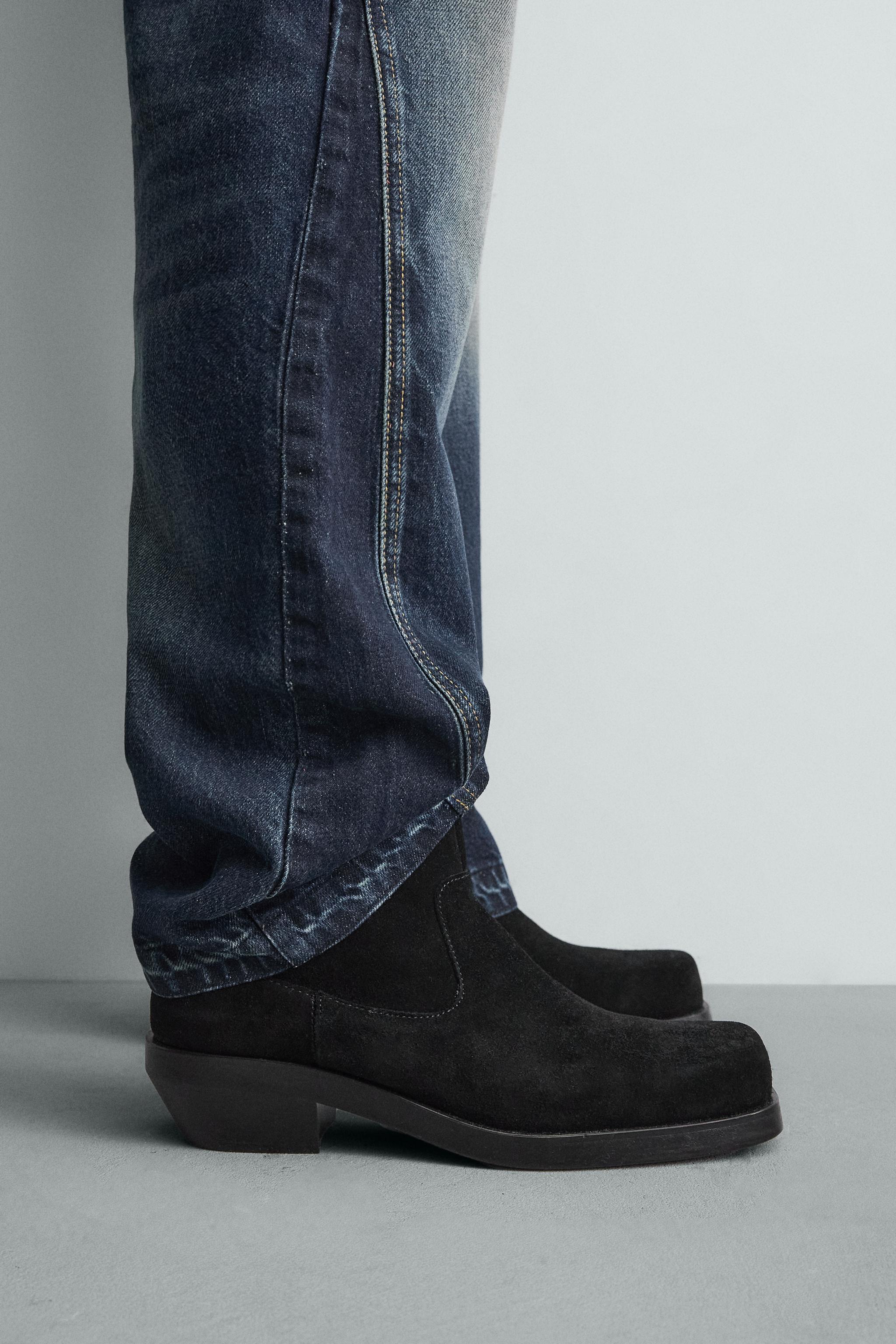 COWBOY LEATHER BOOTS - Black | ZARA United States