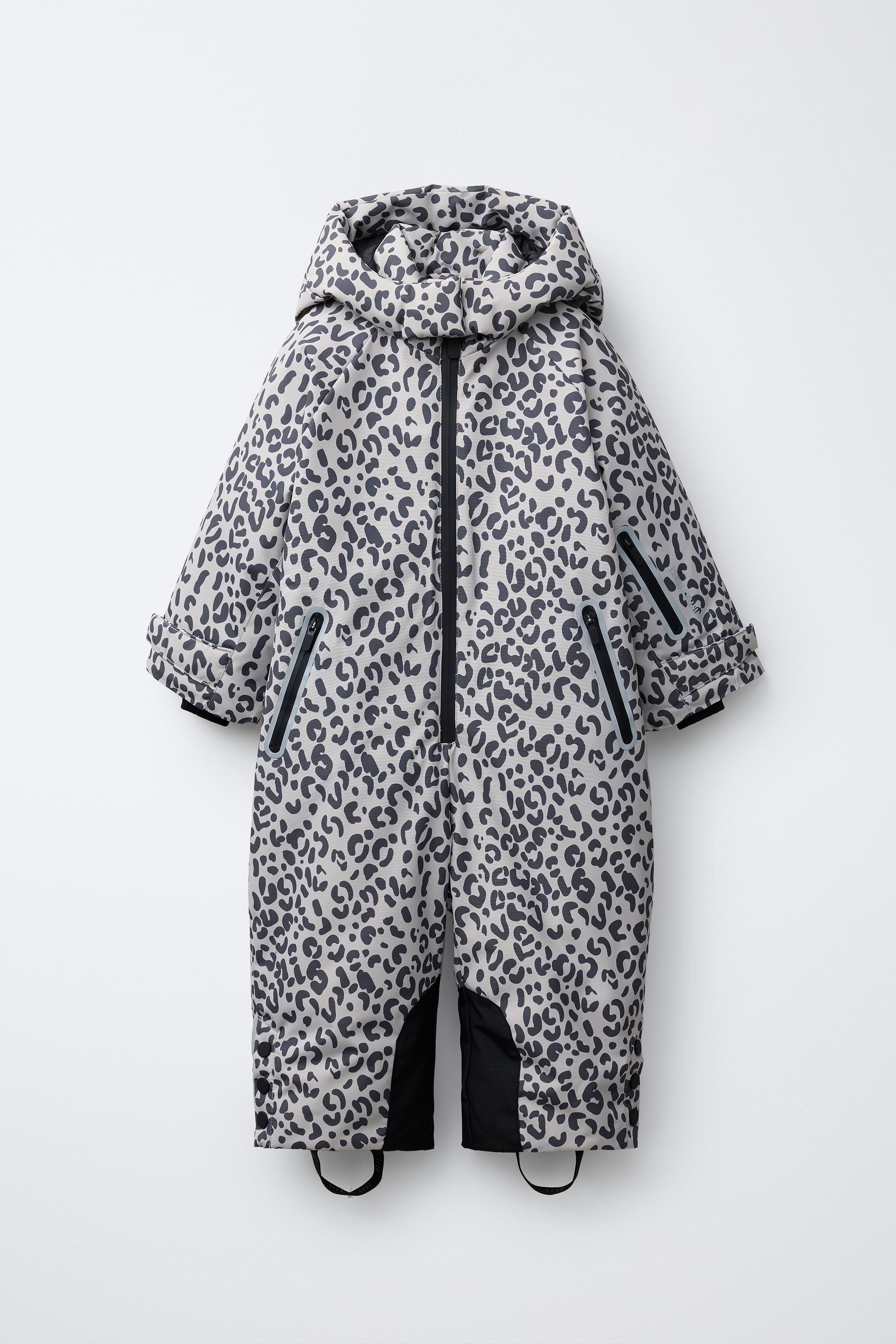 耐水・防風アニマル柄ロングジャンプスーツ - ライトグレー | ZARA