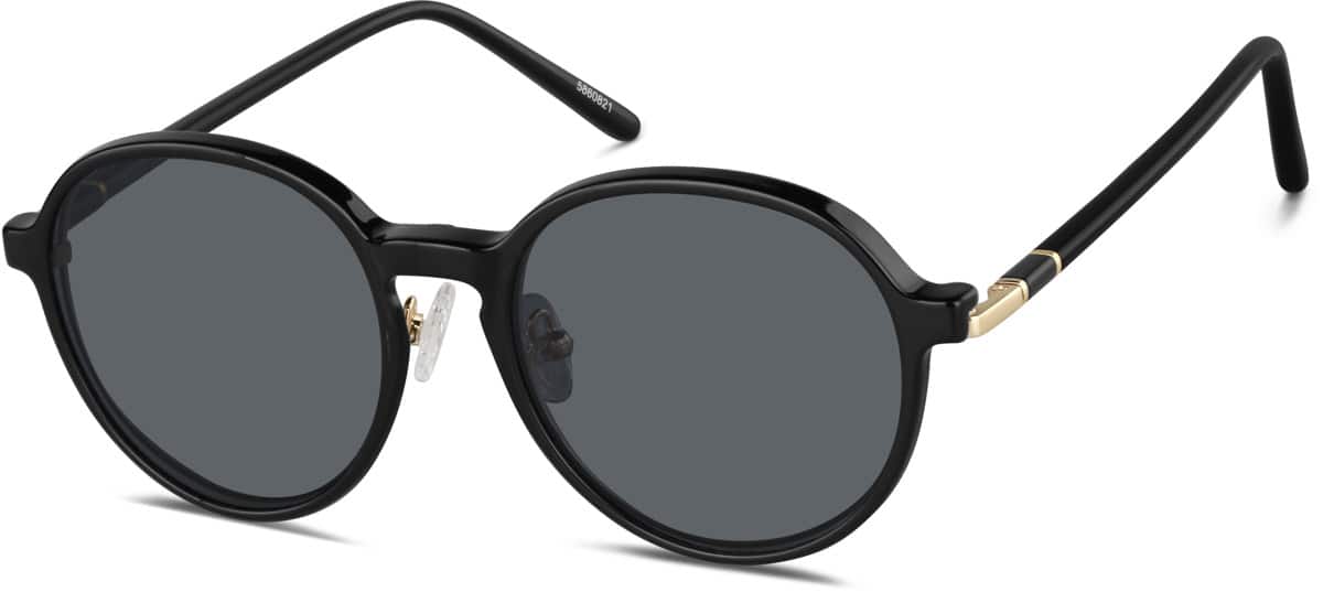 Black Round Magnetic Snap-On Set #5860821 | Zenni Optical