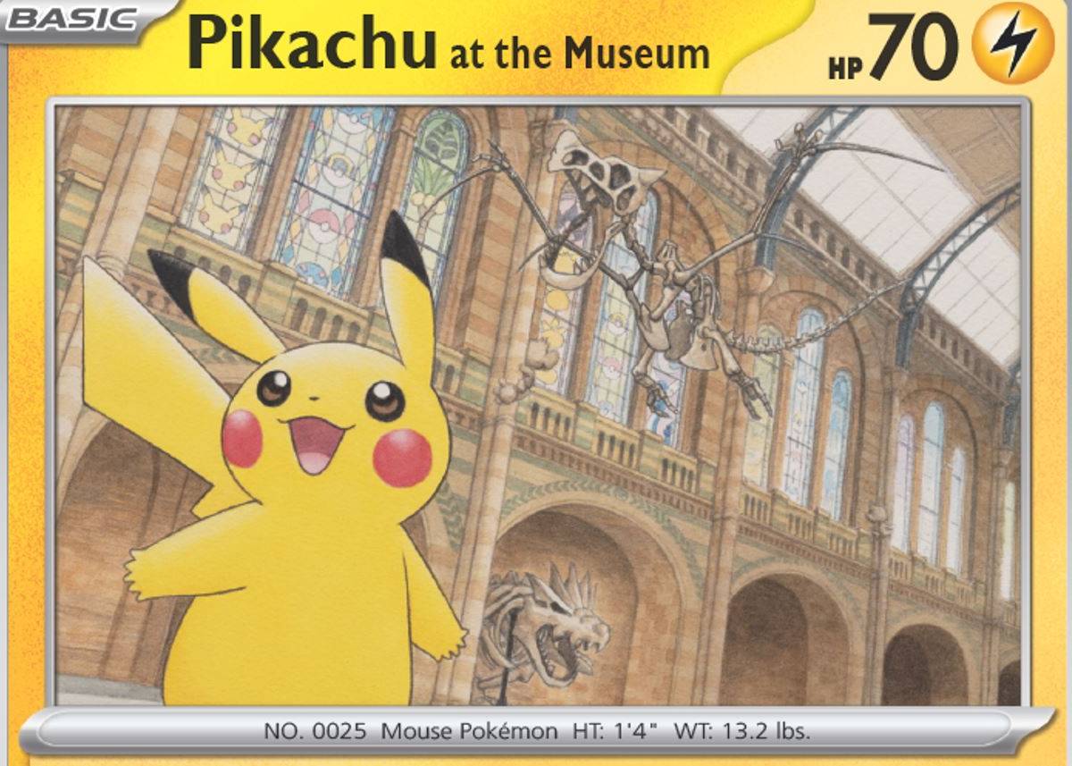 Pikachu at the Museum Pokémon card might be super effective