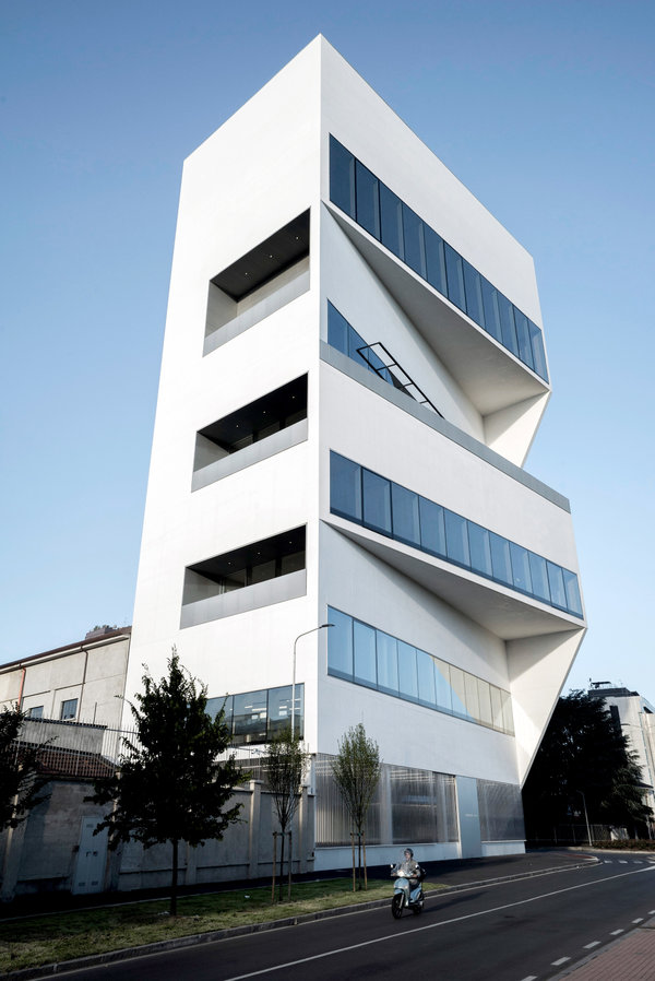 Shape-Shifting Art Tower Completes Prada's City Within a City