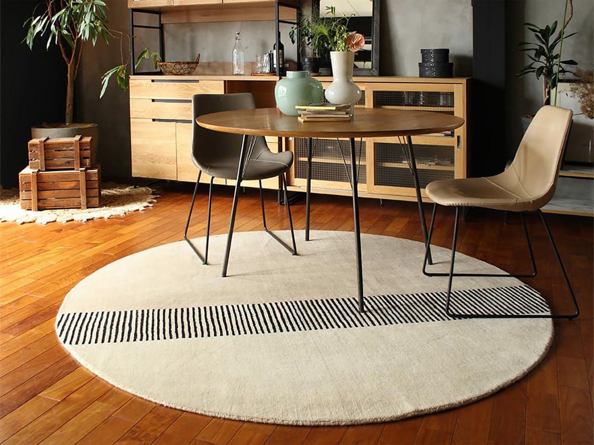 a.depeche pell wool rug circle bais / アデペシュ ペル ウールラグ