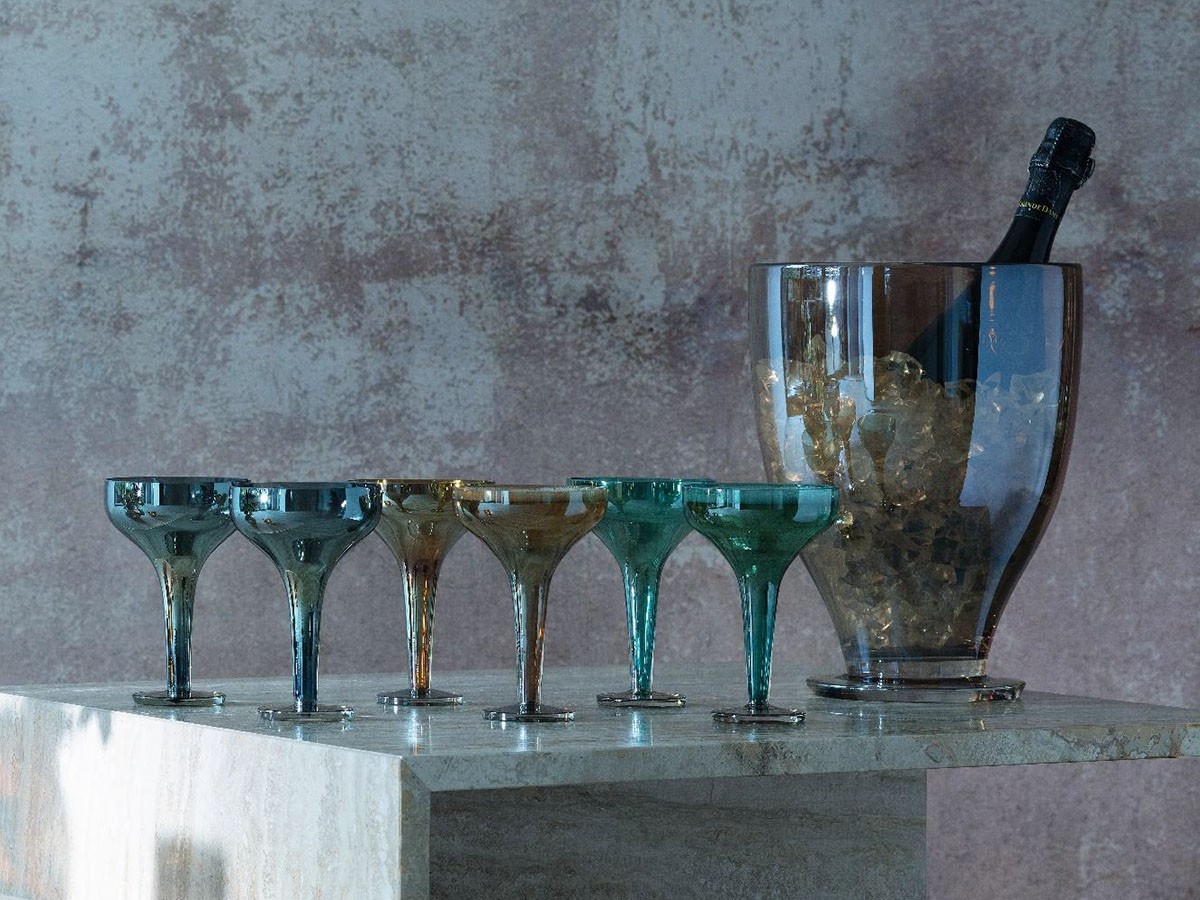 LSA International EPOQUE CHAMPAGNE SAUCER VASE SET2 / エルエスエー