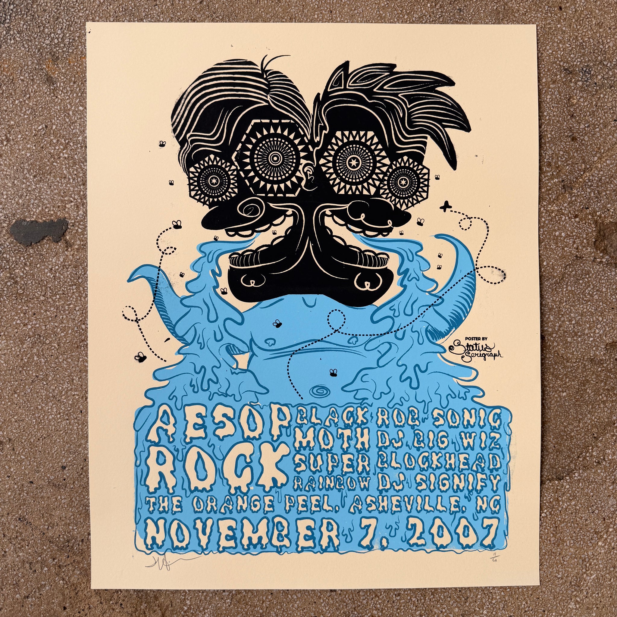 Aesop Rock / Black Moth Super Rainbow - 2007 - Status Serigraph