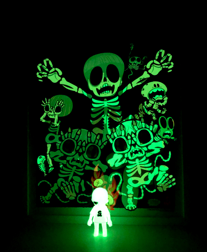 おにぎりと奇妙な仲間達展” Silk Screen Print GID Ver. 2nd +