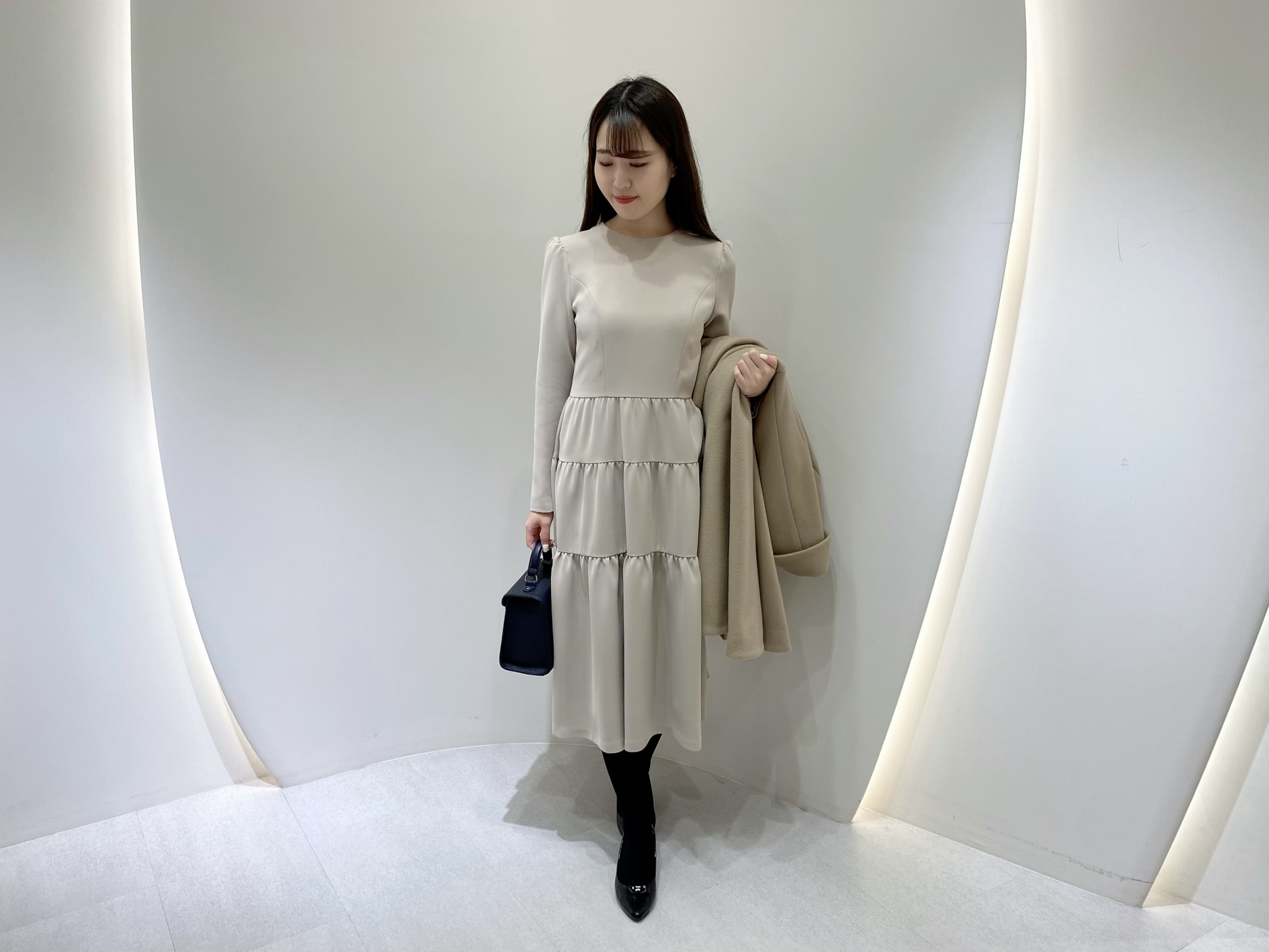 アベニールエトワール サイドリボンギャザー切替ブラウス 34 新作入荷