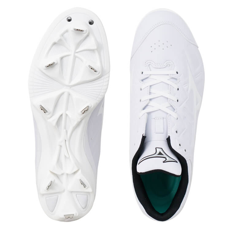 ミズノ 野球 白スパイク ライトレボバディー2 3E 幅広 大人 一般 高校