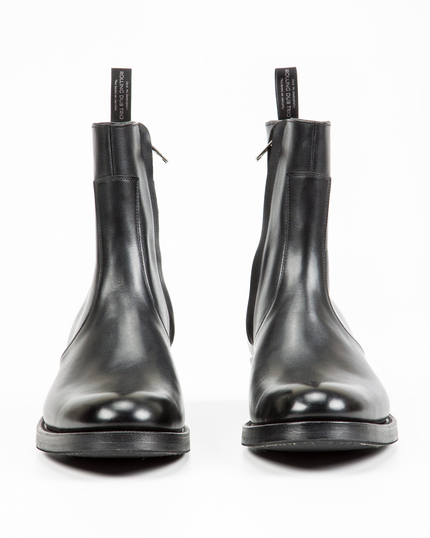 Rolling Dub Trio Gleaners Side Zip Boots - Black Japanese Box Calf