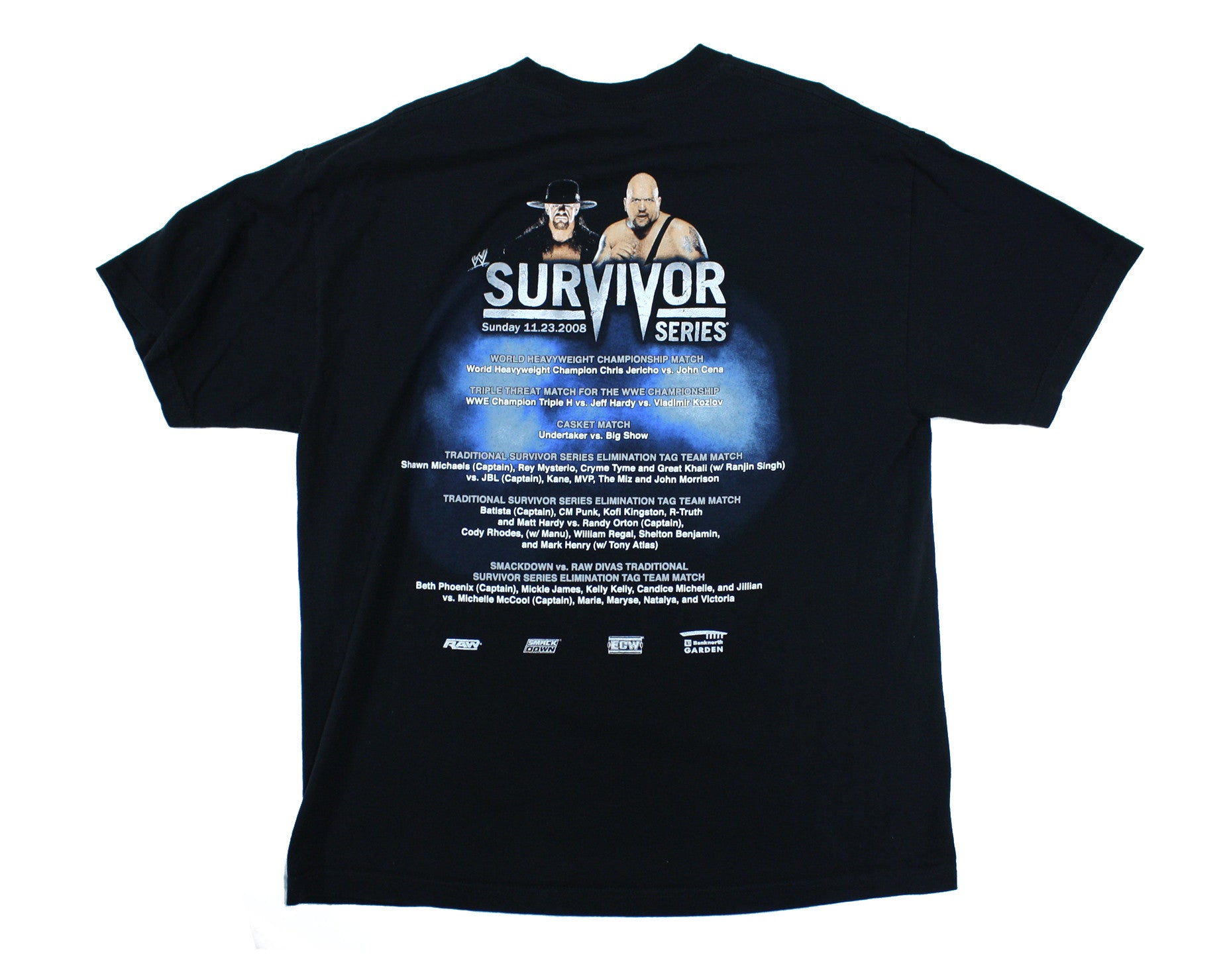 WWE SURVIVOR SERIES 2008 VINTAGE-SHIRT XL – stashpages